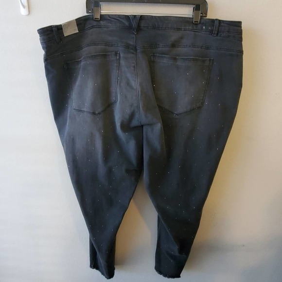 WIT & Wisdom grey studded high rise vintage‎ skinny jeans plus size 20 24 - Picture 2 of 8
